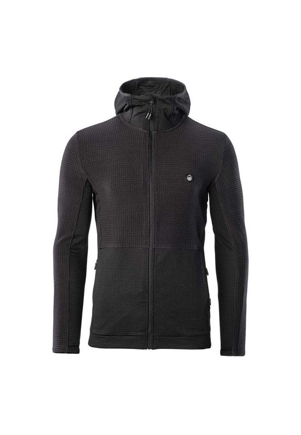 Elbrus - Męska Bluza Z Kapturem Bessan Polartec Full Zip Hoodie. Typ kołnierza: kaptur. Kolor: czarny, szary, wielokolorowy