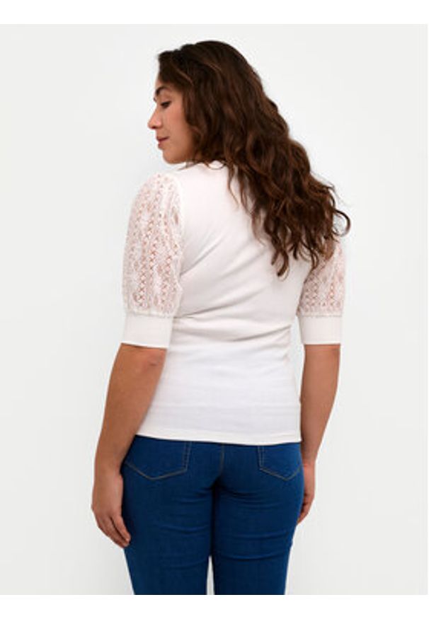 Kaffe Bluzka Melana 10508459 Biały Slim Fit. Kolor: biały. Materiał: wiskoza