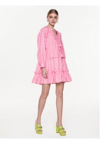 MSGM Sukienka codzienna 3441MDA03 237125 Różowy Regular Fit. Okazja: na co dzień. Kolor: różowy. Materiał: bawełna. Typ sukienki: proste. Styl: casual #7
