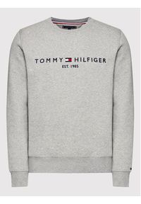 TOMMY HILFIGER - Tommy Hilfiger Bluza Logo MW0MW11596 Szary Regular Fit. Kolor: szary. Materiał: syntetyk