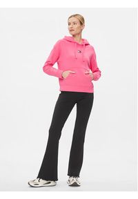 Tommy Jeans Bluza Badge DW0DW17326 Różowy Boxy Fit. Kolor: różowy. Materiał: bawełna #5