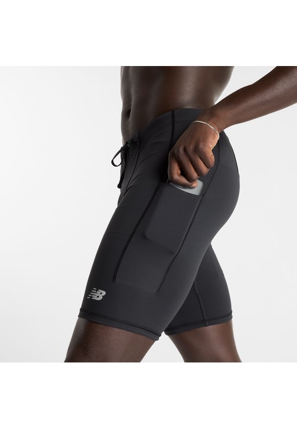 Spodenki męskie New Balance MS51271BK – czarne. Kolor: czarny. Materiał: poliester, lycra, materiał. Długość: krótkie. Sport: fitness