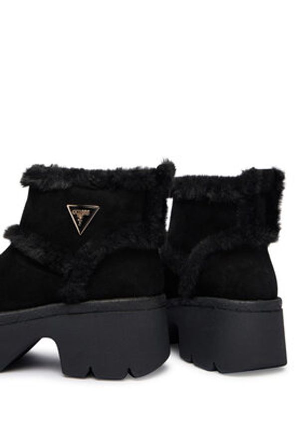 Guess Botki FLFBRD ESU10 Czarny. Kolor: czarny. Materiał: zamsz, skóra