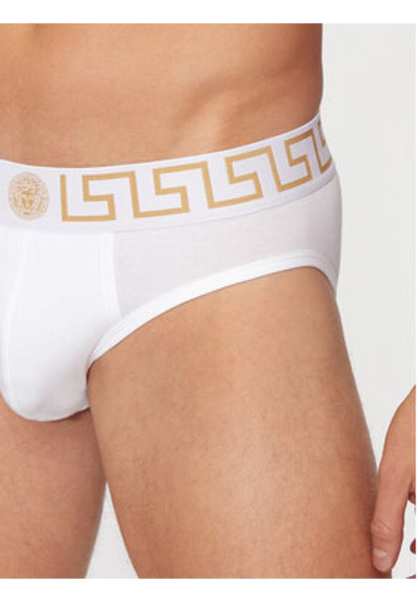 VERSACE - Versace Slipy AU10027 1A10011 Biały. Kolor: biały. Materiał: bawełna