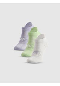 4f - 4F Skarpetki sportowe przed kostkę (3-pack) dziewczęce - multikolor 38-40. Kolor: wielokolorowy. Materiał: materiał #1