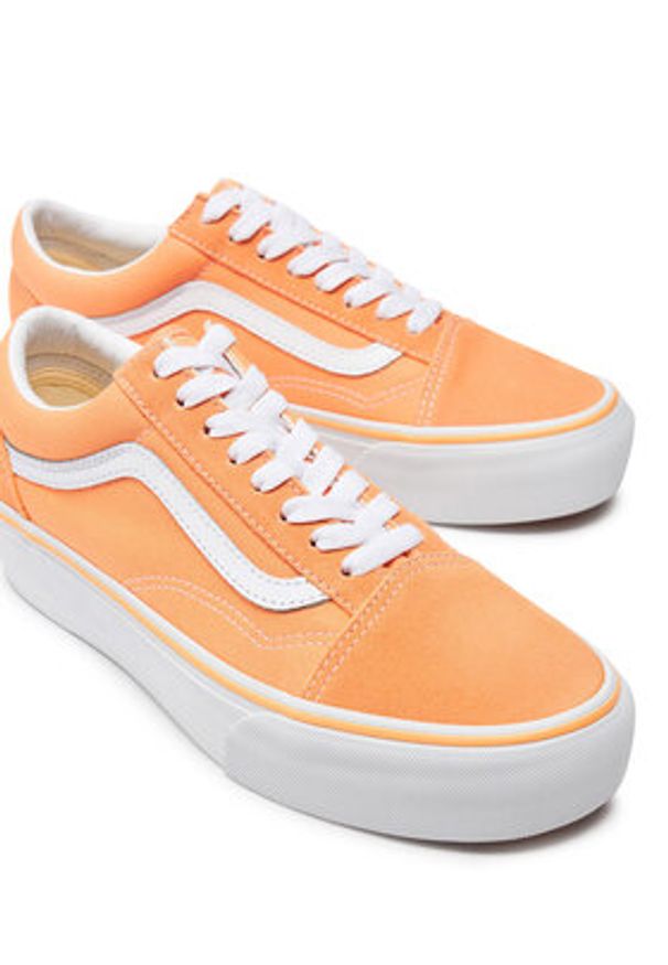 Vans Tenisówki Old Skool Platfor VN0A5KX9AAS1 Pomarańczowy. Kolor: pomarańczowy. Materiał: materiał