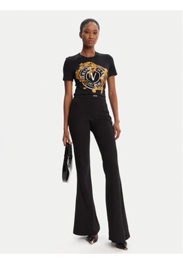 Versace Jeans Couture Spodnie materiałowe 79HAA105 J0092 Czarny Slim Fit. Kolor: czarny. Materiał: syntetyk