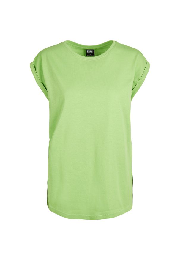 Koszulka damska Urban Classics extended shoulder-Duże rozmiary. Kolor: zielony