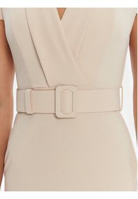 Rinascimento Sukienka koktajlowa CFC0125582003 Beżowy Slim Fit. Kolor: beżowy. Materiał: syntetyk. Styl: wizytowy #4