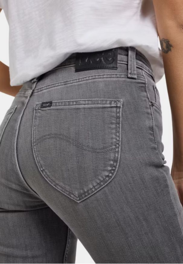 Lee - DAMSKIE SPODNIE LEE MARION STRAIGHT AGED SILVER 112363542