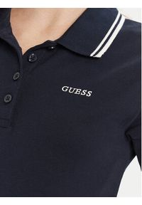 Guess Polo V5GP06 KCOK1 Granatowy Slim Fit. Typ kołnierza: polo. Kolor: niebieski. Materiał: bawełna #4