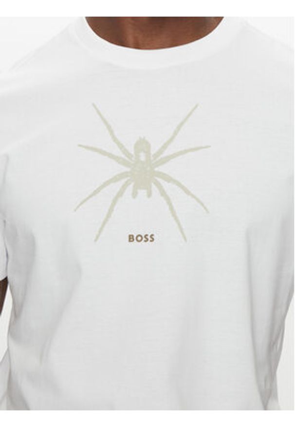 BOSS T-Shirt Te_Spiderbat 50534924 Biały Regular Fit. Kolor: biały. Materiał: bawełna