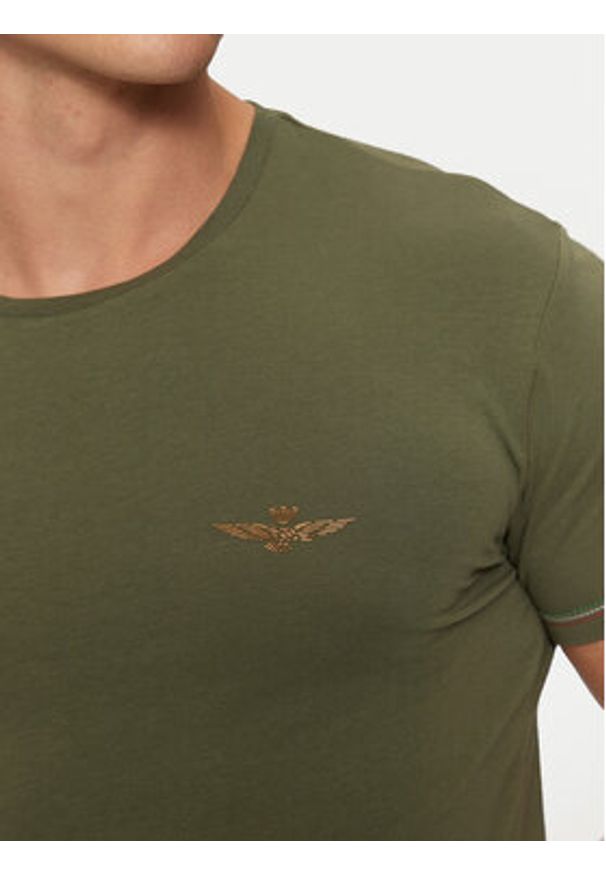 Aeronautica Militare T-Shirt AM1UTI003 Zielony Regular Fit. Kolor: zielony. Materiał: bawełna