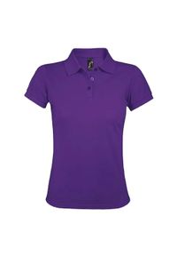 SOL'S - Damska Koszulka Polo Prime. Typ kołnierza: polo. Kolor: fioletowy