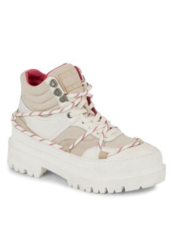 Tommy Jeans Trapery Tjw Hybrid Boot EN0EN02338 Biały. Kolor: biały. Materiał: materiał