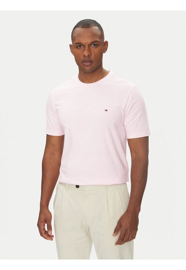 TOMMY HILFIGER - Tommy Hilfiger T-Shirt Ess Seasonal MW0MW39995 Różowy Regular Fit. Kolor: różowy. Materiał: bawełna