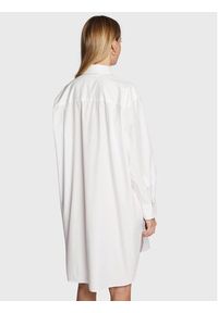 TOMMY HILFIGER - Tommy Hilfiger Sukienka koszulowa Solid WW0WW37102 Biały Oversize. Kolor: biały. Materiał: bawełna. Typ sukienki: oversize, koszulowe #4