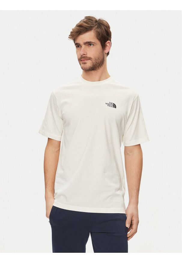The North Face T-Shirt NF0A880R Écru Regular Fit. Materiał: bawełna