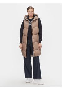 4f - 4F Bezrękawnik 4FAW23TVESF074 Beżowy Regular Fit. Kolor: beżowy. Materiał: syntetyk. Długość rękawa: bez rękawów #6