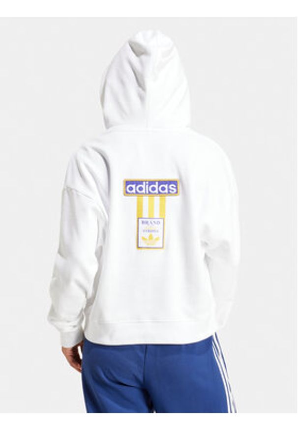 Adidas - adidas Bluza Adibreak IS2435 Biały Loose Fit. Kolor: biały. Materiał: bawełna