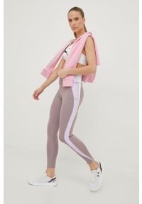 Puma legginsy treningowe Evostripe damskie kolor fioletowy wzorzyste. Kolor: fioletowy. Materiał: skóra, materiał. Sport: fitness #4