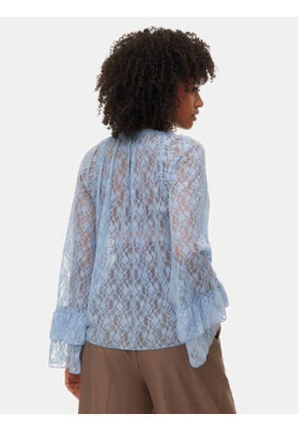 Vero Moda Bluzka Loulou 10345400 Błękitny Loose Fit. Kolor: niebieski. Materiał: syntetyk
