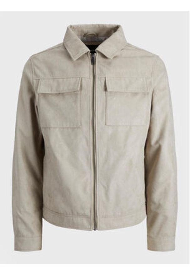 Jack & Jones Kurtka z imitacji skóry Payton 12213082 Beżowy Regular Fit. Kolor: beżowy. Materiał: skóra