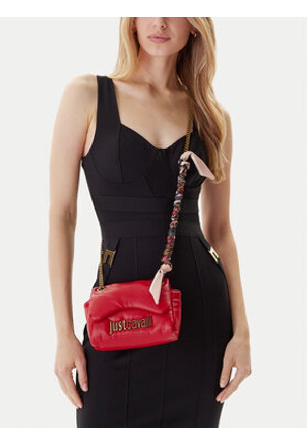 Just Cavalli Torebka 79RA4BD2 ZS748 Czerwony. Kolor: czerwony. Materiał: skórzane