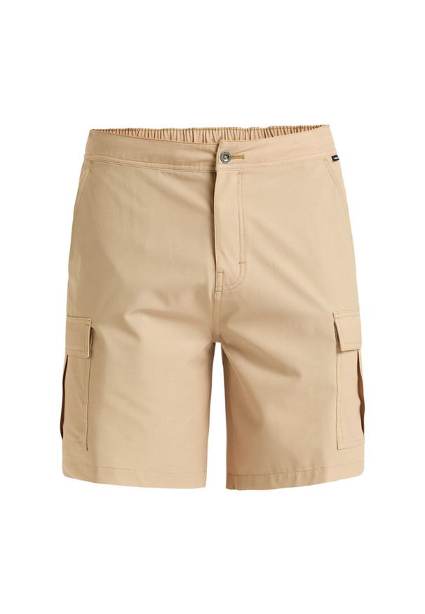 Quiksilver - Spodenki hybrydowe HALF 19" Brązowy Mężczyźni. Kolor: beżowy. Materiał: poliester, materiał, elastan. Długość: krótkie. Sezon: lato