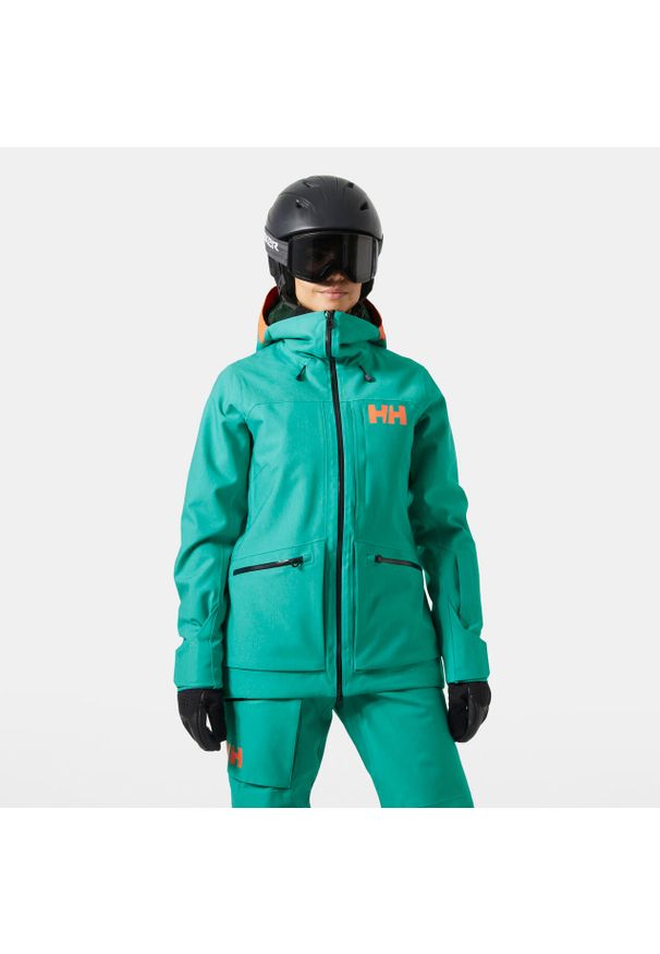 Damska kurtka turystyczna Helly Hansen Powderqueen 3.0. Kolor: zielony. Sezon: zima. Sport: narciarstwo