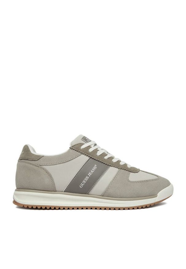 Guess Jeans Sneakersy EO-DELAND-01 WE Szary. Kolor: szary. Materiał: skóra, zamsz