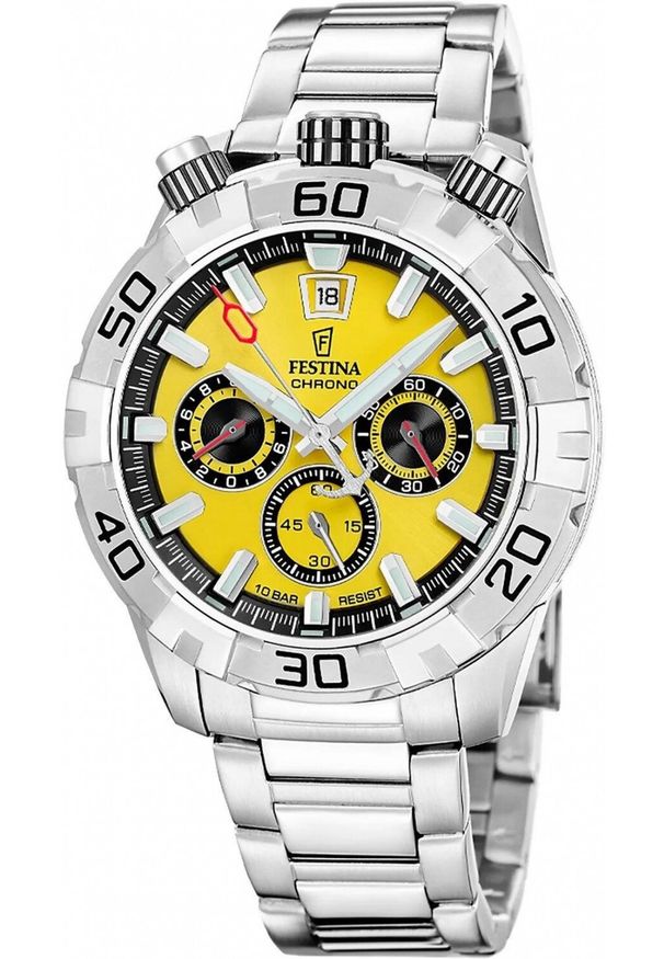 Zegarek męski Festina F20743-4 srebrny. Kolor: srebrny