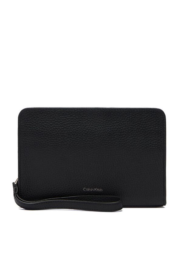 Calvin Klein Saszetka LV04D1153G Czarny. Kolor: czarny. Materiał: skóra