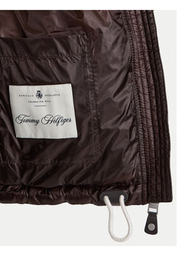 TOMMY HILFIGER - Tommy Hilfiger Kurtka puchowa WW0WW46541 Brązowy Regular Fit. Kolor: brązowy. Materiał: syntetyk