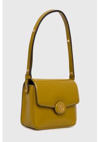 Tory Burch torebka skórzana kolor zielony. Kolor: zielony. Materiał: skórzane #4