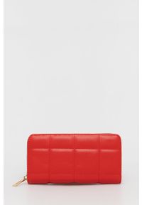 Answear Lab portfel damski kolor czerwony. Kolor: czerwony. Materiał: materiał. Wzór: gładki