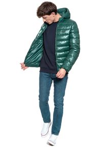 Wrangler - KURTKA ZIMOWA WRANGLER PUFFER JACKET PINE W4A0XTG01. Kolor: zielony. Materiał: puch. Sezon: zima #6