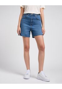 Lee - DAMSKIE SZORTY JEANSOWE LEE STELLA SHORT OCEAN WIDE 112351162. Materiał: jeans