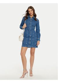Guess Sukienka jeansowa W5RK99 D4H71 Niebieski Regular Fit. Kolor: niebieski. Materiał: bawełna #3
