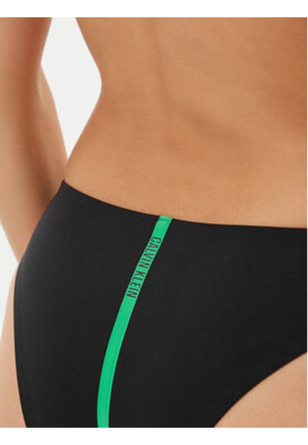 Calvin Klein Swimwear Dół od bikini KW0KW02787 Czarny. Kolor: czarny. Materiał: syntetyk