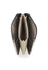 Portfel damski Anekke, z ozdobnym nadrukiem i metalowym logo zapinana na suwak z dekoracyjną zawieszką kompaktowa i praktyczna, beżowa, 42809-015. Kolor: beżowy. Wzór: nadruk #5