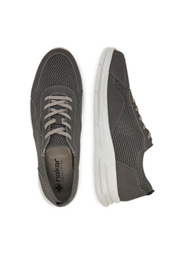 Rieker Sneakersy B7305-45 Szary. Kolor: szary. Materiał: materiał