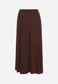 Born2be - Brązowa Bawełniana Spódnica o Rozkloszowanym Kroju Tusnara. Kolor: brązowy. Materiał: bawełna #5