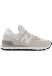 Buty damskie New Balance WL574EVW – beżowe. Okazja: na co dzień. Kolor: beżowy. Materiał: zamsz, materiał, skóra, guma. Szerokość cholewki: normalna. Model: New Balance 574