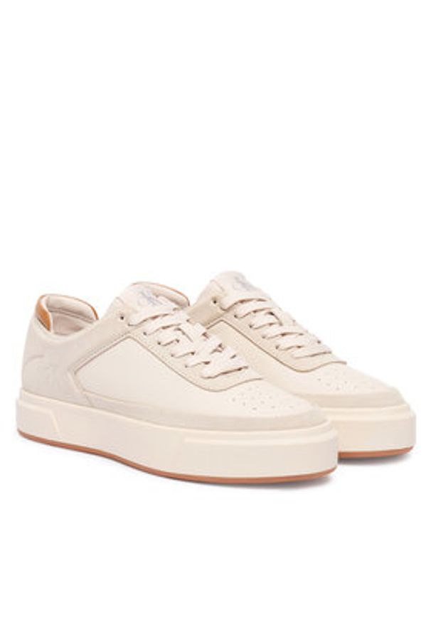 Calvin Klein Sneakersy Basket Lace Up Pro Lth Mix Mg YW0YW01987 Beżowy. Kolor: beżowy. Materiał: skóra
