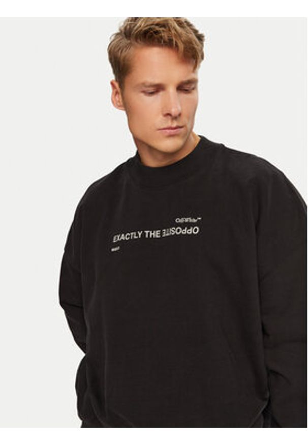 OFF-WHITE - Off-White Bluza OMBA067S23FLE0021032 Czarny Regular Fit. Kolor: czarny. Materiał: bawełna