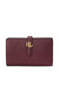 Lauren Ralph Lauren - LAUREN RALPH LAUREN Duży Portfel Damski 432915358004 Bordowy. Kolor: czerwony. Materiał: skóra #1