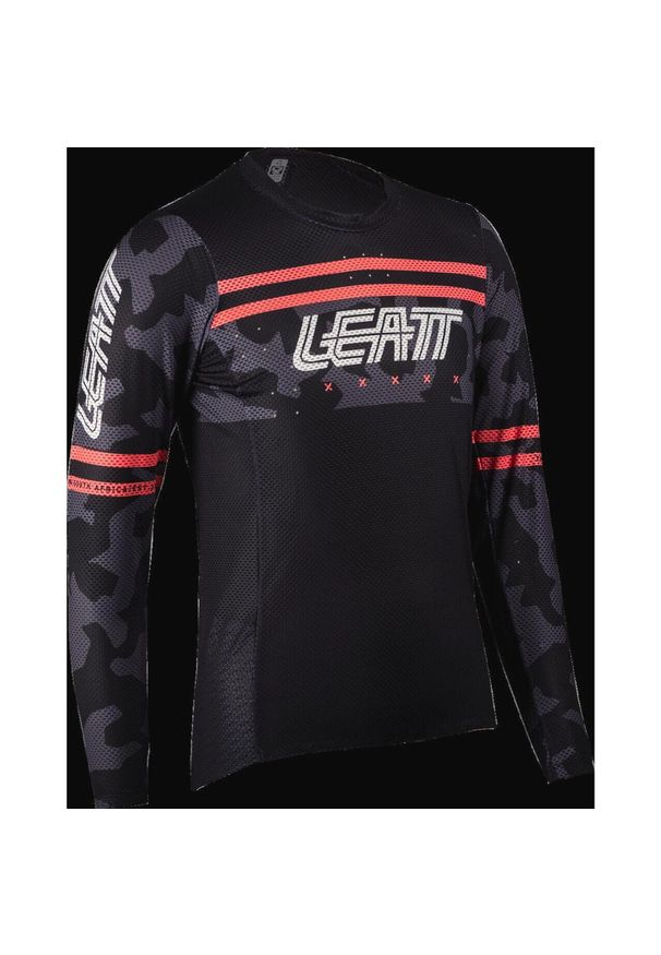 LEATT - Longsleeve rowerowy damski Leatt MTB Gravity 4.0 W. Kolor: czarny. Materiał: jersey. Długość rękawa: długi rękaw