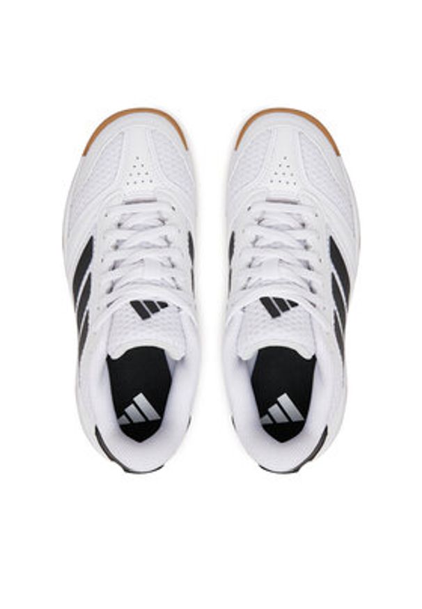Adidas - adidas Buty halowe Ligra 8 Indoor Shoes Kids IH8244 Biały. Kolor: biały. Materiał: materiał