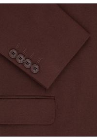 Pako Lorente - PAKO LORENTE – Brązowa gładka marynarka męska. Kolor: brązowy. Materiał: poliester, elastan, wiskoza. Wzór: gładki. Sezon: jesień #9